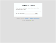Tablet Screenshot of luckeeluvstudio.com